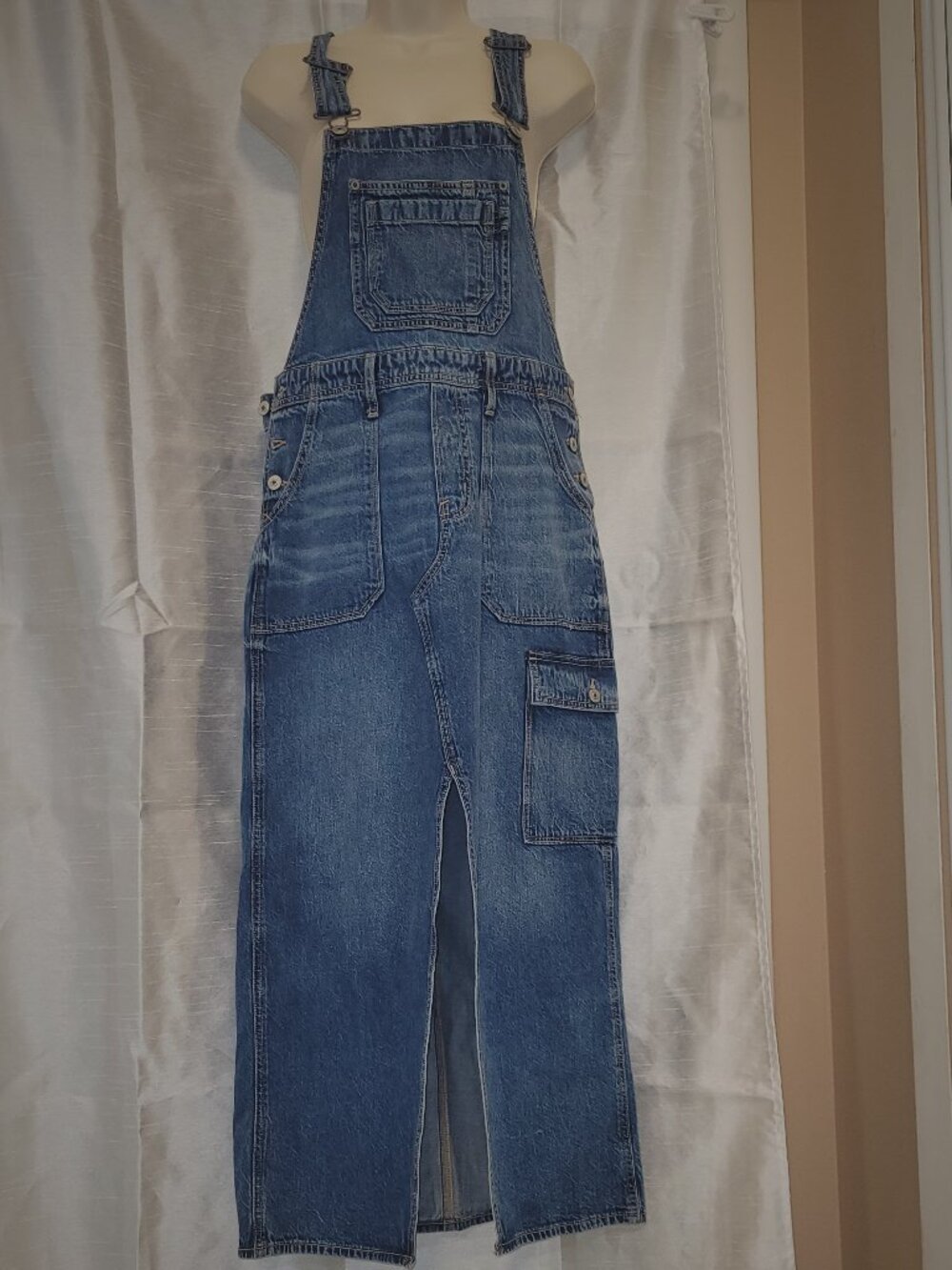Overall Jean dress long
